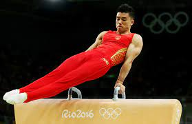 Picture of male gymnast on pommel horse
